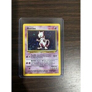 Pokémon TCG Mewtwo Base Set 10/102 Holo Unlimited Holo Rare